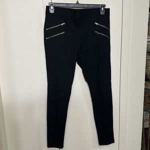Express black leggings with zipper embellishments